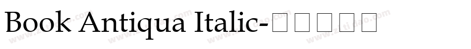 Book Antiqua Italic字体转换